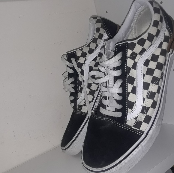 Checkerboard Vans Old Skool w/gum block - Picture 1 of 4